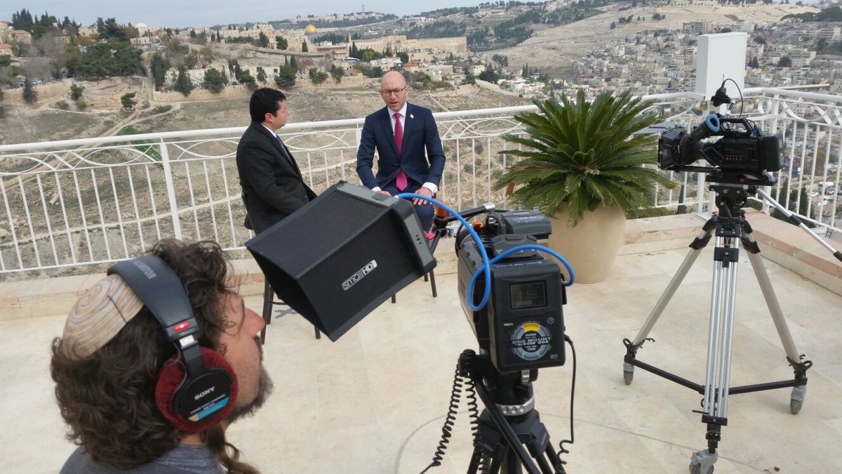 Delighted to be on #IsraelNowNews with @ReinsteinJosh, discussing #Israel-#EU relations, #Antisemitism & importance of supporting the Jewish state 🇮🇱!

Watch 🎥 here: bit.ly/2F4rJse

Also, how awesome is this backdrop of the Old City, #Jerusalem?