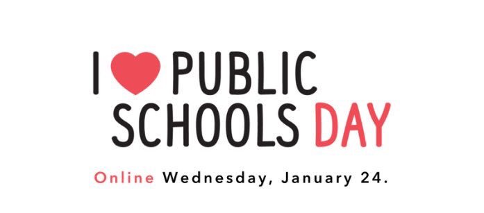 iloveps_org's tweet photo. Today may be a #SnowDay for some, a “Go” Day for others, but tomorrow we all will celebrate #ILovePublicSchools Day. 

Wear your shirt and share why you love public schools. ❄️❤️📚🎉 https://t.co/AIbvUxyenx