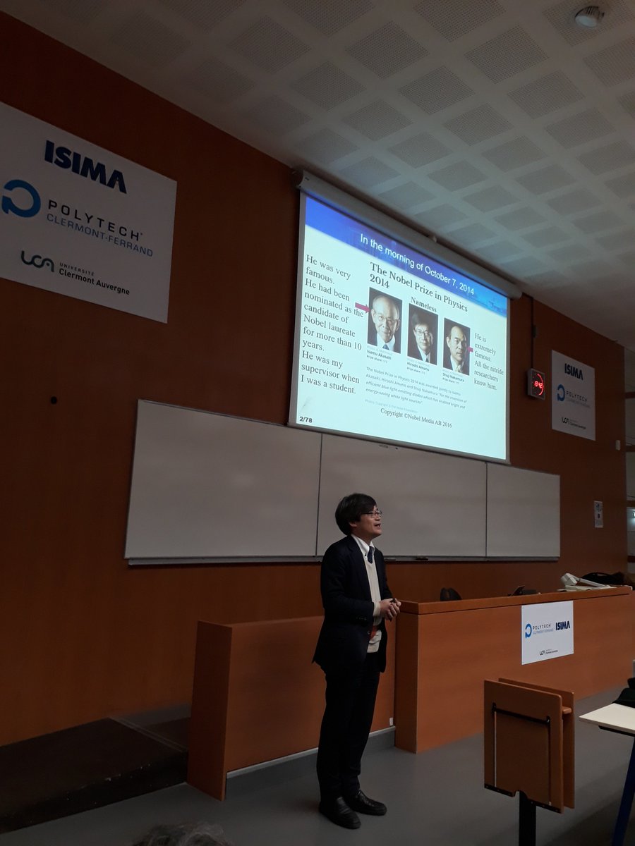 PolytechCfd's tweet image. @PolytechCf a accueilli le Pr AMANO, Prix Nobel de physique en 2014. Deux enseignants-chercheurs collaborent avec le Pr AMANO et une convention de partenariat a été signée sur le volet académique. #NobelPrize #PrixNobel #InstitutPascal #Polytech flic.kr/s/aHsmcWmWPm