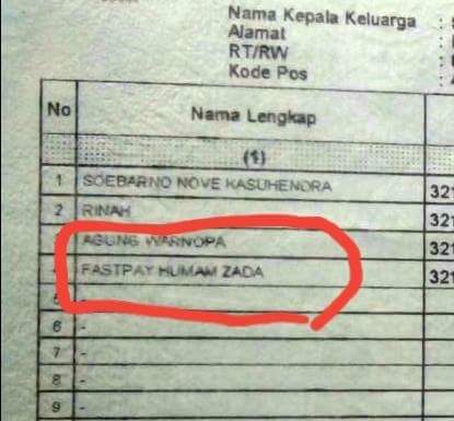 Subhanallah, putra ke-2 pasangan Bpk. Subarno &amp;Ny. Rinah dari #majalengka #jawabarat ini diberi nama FASTPAY HUMAM. Udah buka #FASTPAY belum? Daftar disini>>fastpay.co.id/?FA77904 <<<