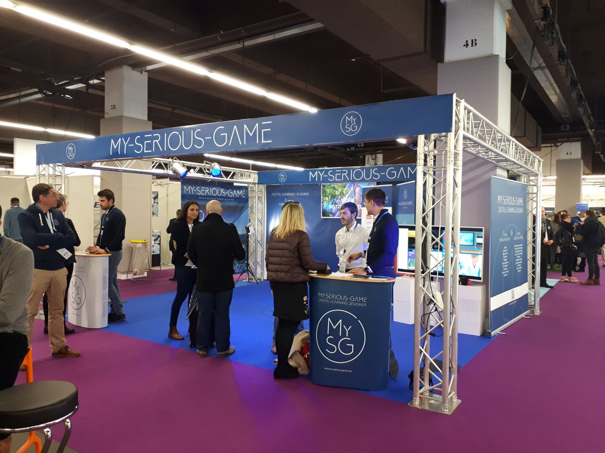 MY_SERIOUS_GAME's tweet photo. Retrouvez nous jusqu'à demain soir au Learning Technologies @LT18France, Espace Champerret à Paris (17e), stand D45 ! #LearningTechnologies #LT18France #SeriousGames https://t.co/4x1JfWPFMa