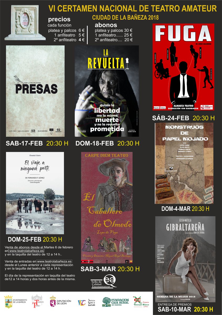 El sexto Certamen Nacional de Teatro Amateur de La Bañeza, ya está cerca...