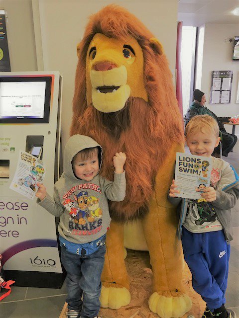 Welcome to our new and improved twitter! Please like, follow and share this lovely picture of David's grandsons supporting The Lions Fun Swim to get us started!