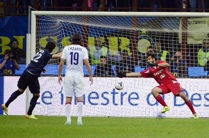 April 2014 - Inter were awarded a penalty against Bologna after 31 league games that season. Diego Milito missed the penalty anyway and the game ended 2-2. And Inter stopped complaining about not getting penalties.
