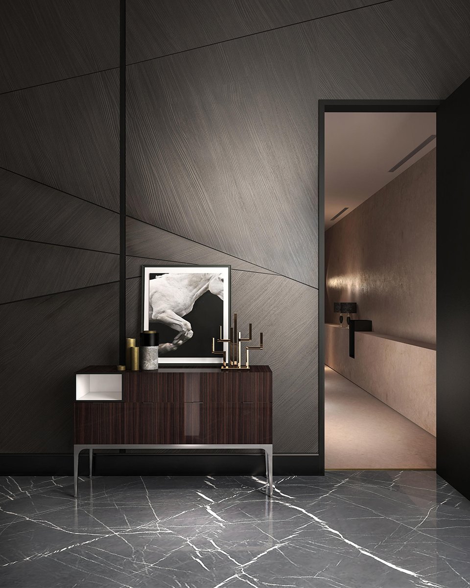 InteriorDesign's tweet photo. #DailyProductPick The Madison Cabinet by @Rossato_it delicately balances the volume and proportions of exotic ebony wood and precious nickel to create a clean shape, strict geometry and timeless appearance: https://t.co/KFNz3QVYdL https://t.co/8H0nKCDl2U