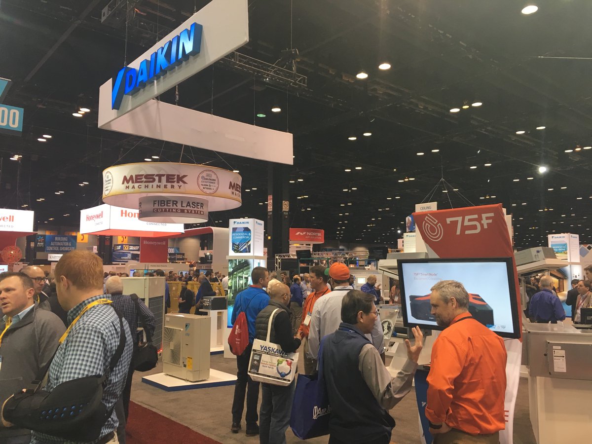 75f_io's tweet photo. Check out @DaikinApplied Intelligent Solutions powered by @75f_io at booth #5530 #AHR2018 . We're having great #BuildingAutomation #HVAC + #Lighting #Controls discussions + demos https://t.co/A0XCaZOGJc