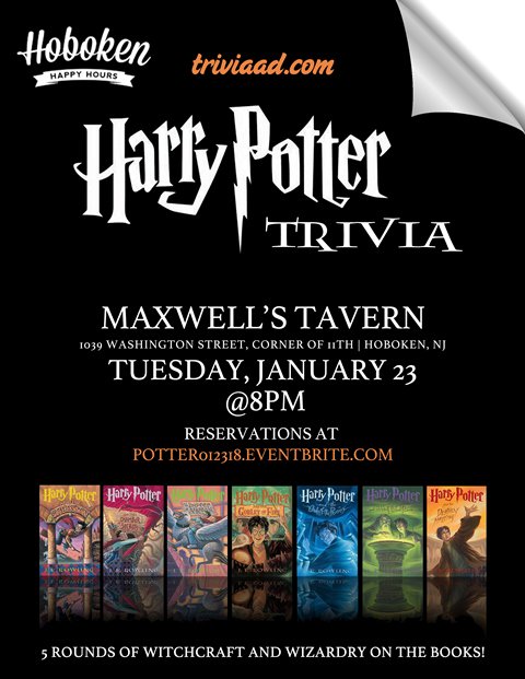 Wake & Make Plans: Harry Potter Trivia tonight at @maxwellsnj
