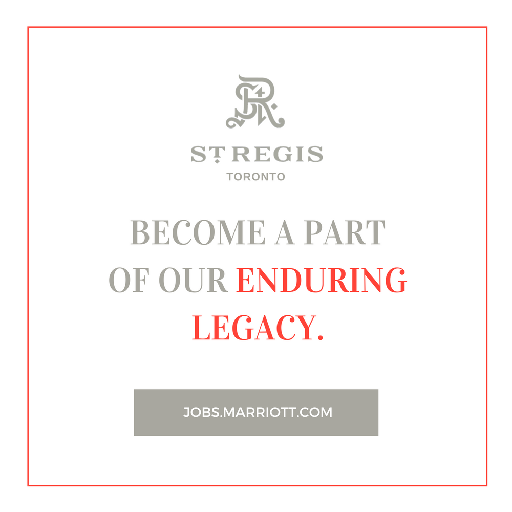 StRegisToronto's tweet photo. WE ARE NOW HIRING | Begin your distinguished career today at The Adelaide Hotel Toronto, anticipated to be unveiled as Canada's very first St. Regis Hotel late 2018. Learn More: https://t.co/iiJVORBwTm https://t.co/DLF2KaksmX