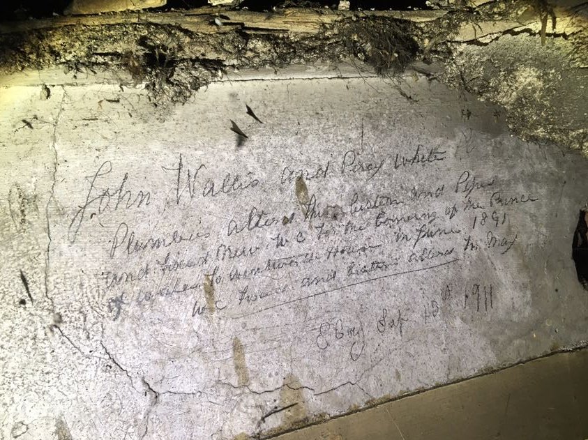 furniss_sons's tweet photo. Discovered in a roofspace at @Wentworth_house by @furnissheating;
John Wallis & Percy White, Plumbers altered this cistern & pipes for the coming of the Prince of Wales to Wentworth House in February 1891, wc pipework & cistern altered in May.
Future Edward VII, Fascinating ! https://t.co/AcT3jUb7lY