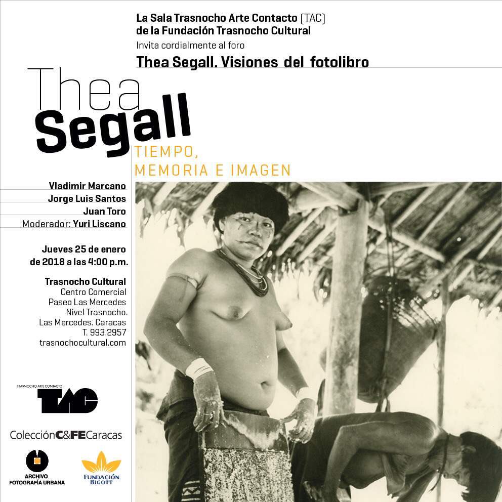 DeTodoUnFoco's tweet photo. #Foro Thea Segall, Visiones del fotolibro. Con Vladimir Marcano, Jorge Luis Santos y Juan Toro. Jueves 25/1/2018 4:00 pm #SalaTac https://t.co/mH0ivViGxr