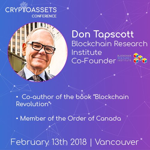 cryptoassetsvan's tweet photo. SpeakerFeature: Excited to have @dtapscott co-founder of @blockchainRI as our main keynote speaker. Find out more https://t.co/8aeNJZpktc https://t.co/ZbCZvWcuSJ