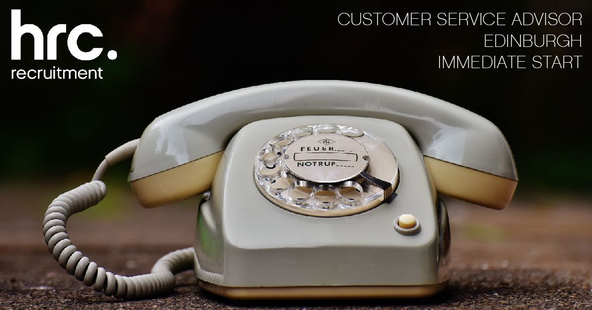 hrc_recruitment's tweet photo. Does the idea of #working in a fast paced environment in #Edinburgh sound like the right #job for you? This is initially a #temporary 3mth contract with possible permanent opportunities. Interested? Contact Kirsty: 0141 212 7785 | kscott@hrcrecruitment.co.uk 
#customerservice https://t.co/I5yX7jbdcd