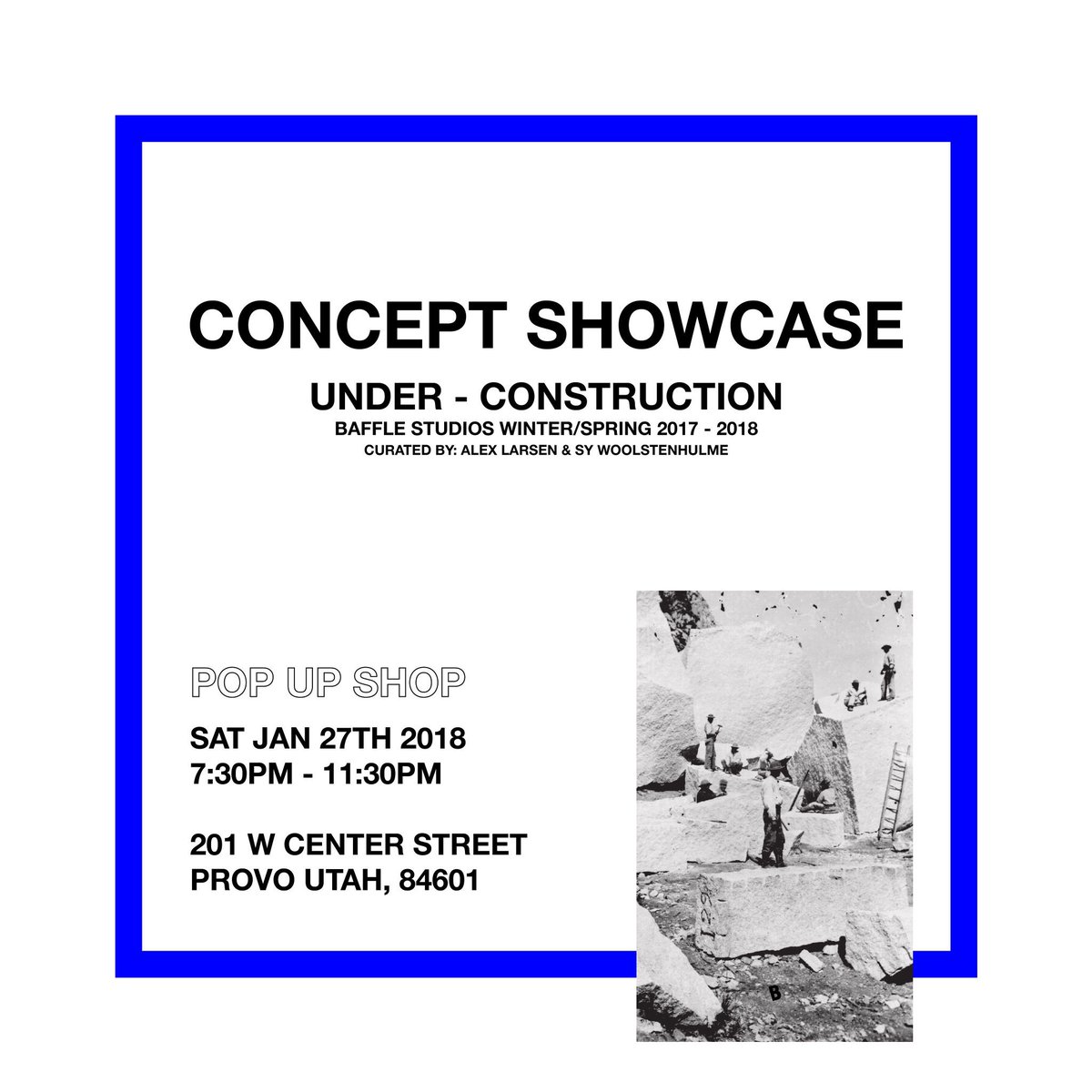 BaffleStudios's tweet photo. Concept Showcase/Pop Up Shop 
This is going to be a fully immersive experience into @bafflestudios ; Fitting rooms will be available for those wanting to try on any items. 
~ 7:30pm - 11:30pm 
~ 201 W Center St, Provo UT https://t.co/yYTwg6YWxl