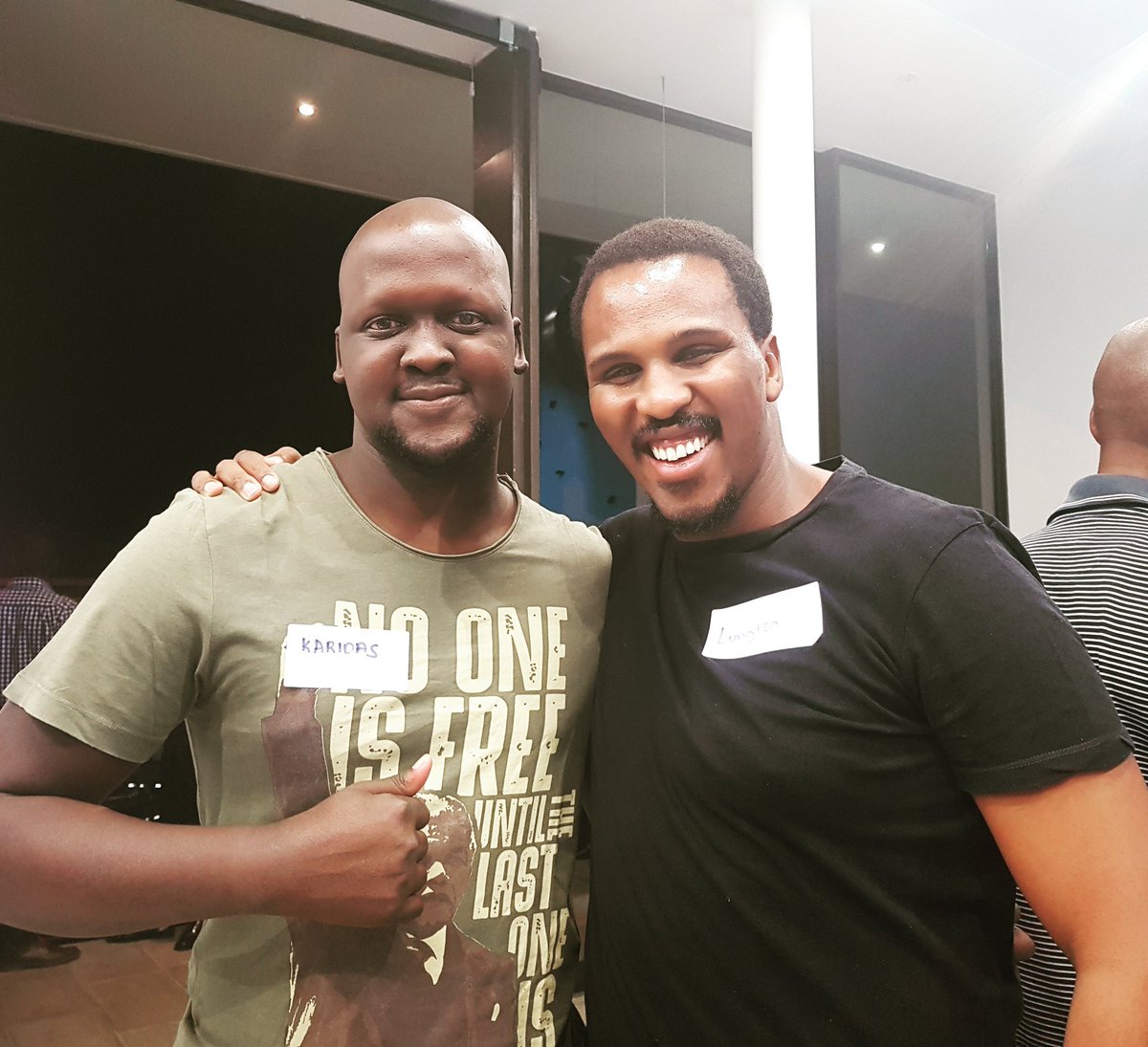 karidas_'s tweet photo. Highlight of tonight was getting advice from the best in the game, one of the @Yoco_ZA founders @Lungisa . Looking forward to having lunch soon 👊 #YocoMeets #khulatech https://t.co/Ov21TOtWUP