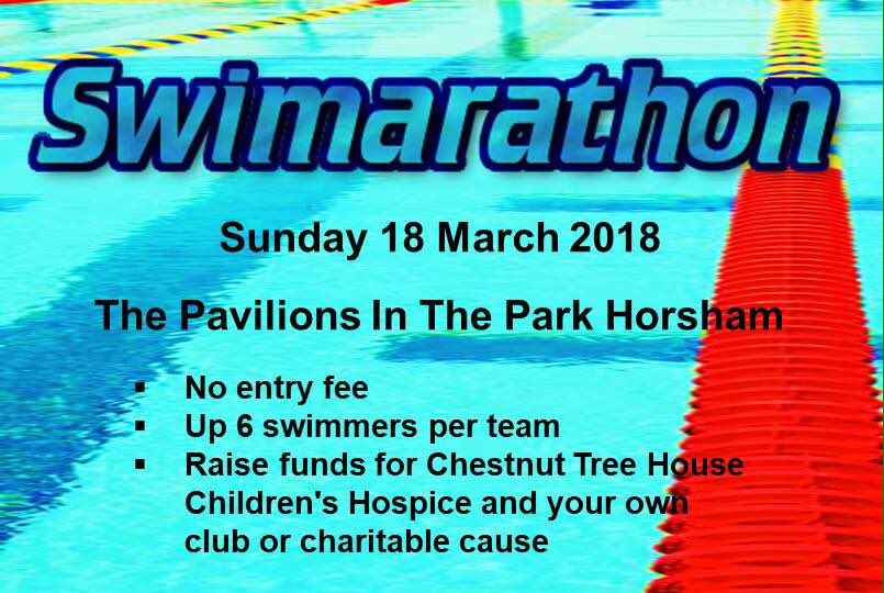 Swimarathon 2018 - team swim as many lengths of <a href="/Pavilionsinpark/">Pavilions In Park</a> as you can in 55 minutes. Details bit.ly/2mfxQSY Only a few spaces left so you need  to enter ASAP Support <a href="/ChestnutSussex/">Chestnut Tree House</a> &amp; your own club / charitable cause #charity #horsham #Sussex #scouts #clubs
