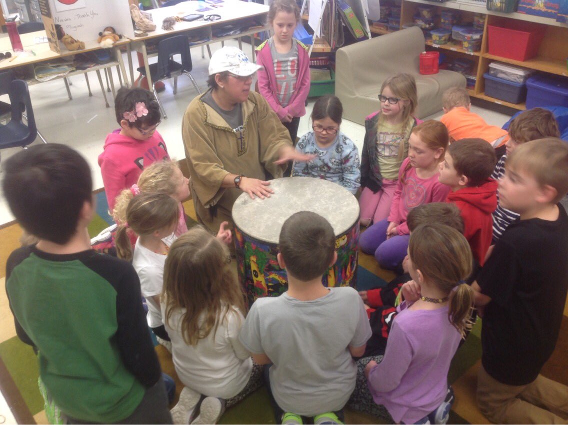 Drumming today in Gr 2/3 with Ms Laforme. #amdsblearns