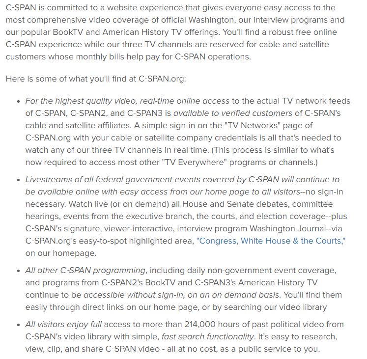 C Span History