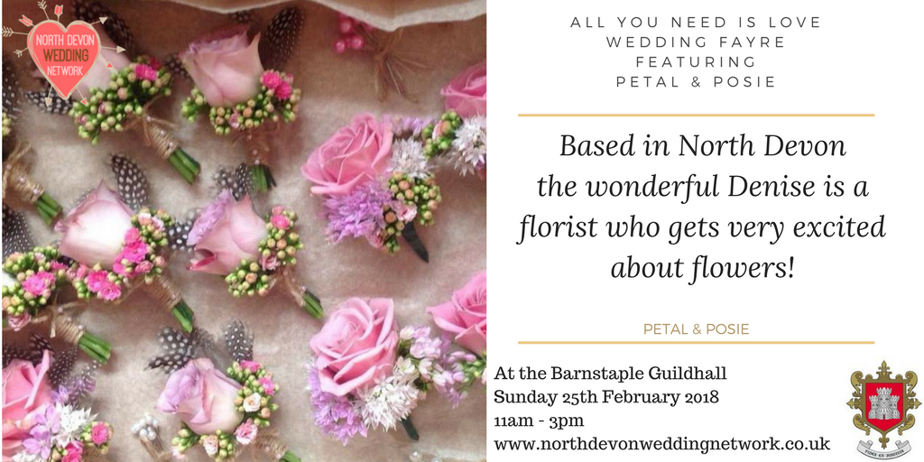 NDWedNetwork's tweet photo. #WEDDINGFLOWERS with @PetalandPosie #gettingmarried #engaged @BarumTC Barnstaple Guildhall's "All You Need Is Love" #WEDDINGFAYRE! Sunday 25th February 11am-3pm See amazing local suppliers from @NDWedNetwork More> https://t.co/QVfL4lWnC1 #NDWN https://t.co/qg7dffZzJd