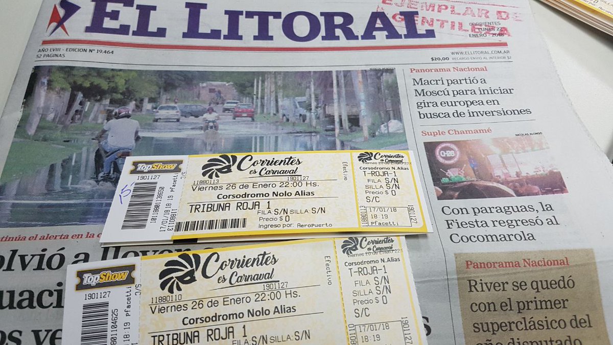 DiarioElLitoral's tweet image. #SORTEO. Seguinos, dale RT, comentá con los últimos del DNI y participás por entradas para ir el viernes 26 a los Carnavales de #Corrientes.

Más opciones en bit.ly/2n4GbJz