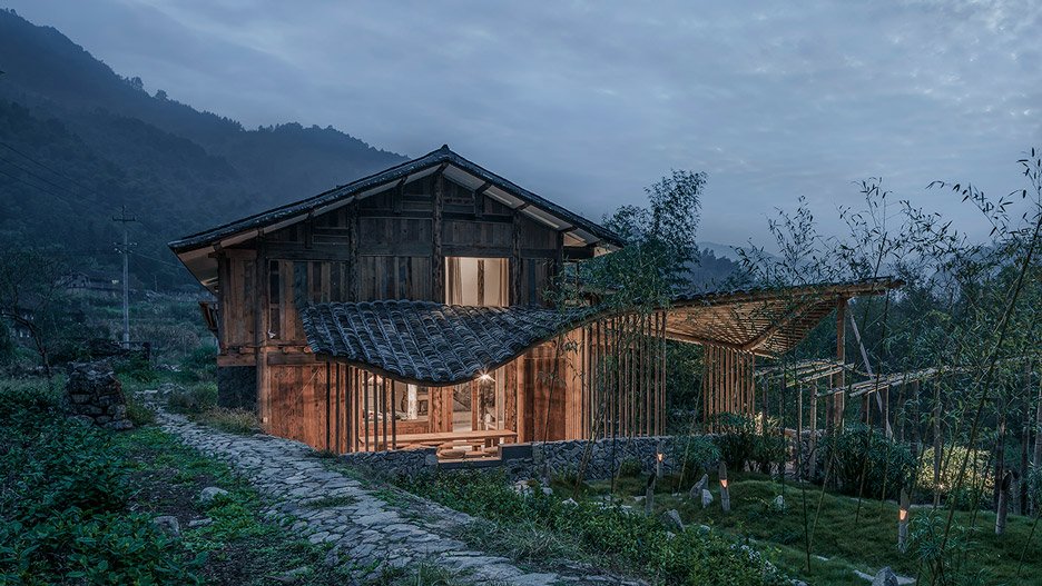 Wavy tiled roof of Springingstream guesthouse is based on the outline of surrounding mountains via <a href="/dezeen/">Dezeen</a> bit.ly/2DvCY0D
