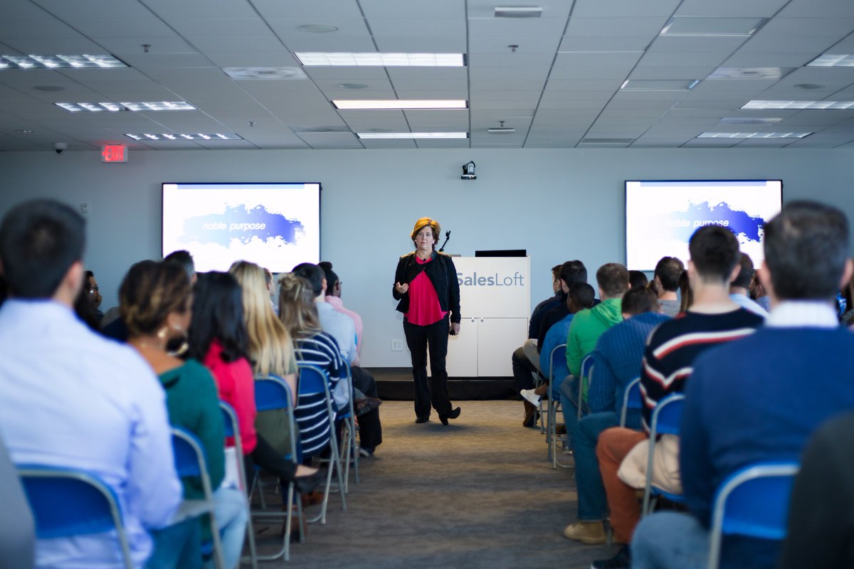 Salesloft's tweet photo. Excited to announce our first keynote speaker at #Rainmaker18!

Join us as @LisaEarleMcLeod inspires you to uncover the true motivation behind why sellers sell, plus how and why purpose-driven sales organizations outperform their counterparts.

Learn more: https://t.co/BdKqHPh4Hg https://t.co/JRyKpJeFgg