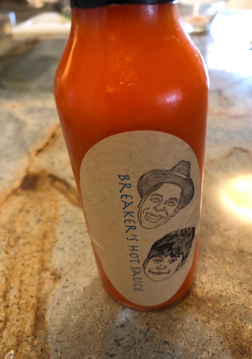 Lin_Manuel's tweet photo. A late inning competitor for our hot-sauce affections: Our Bway Burr @MrDanielBreaker’s specialty blend! 
SO GOOD.
The world is wide enough for Cholula, Peach and thee... https://t.co/VSDVKExFzF