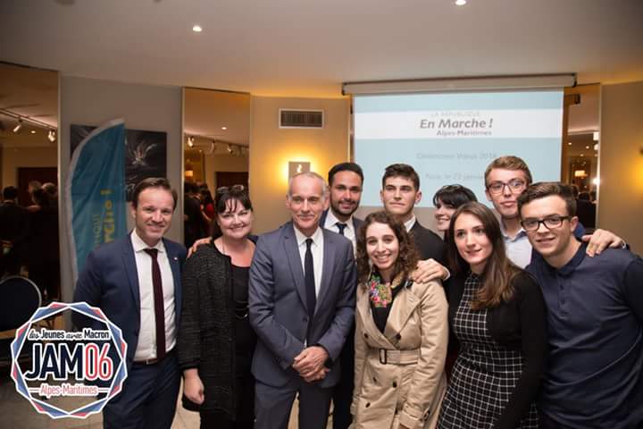 lesjem06's tweet photo. Ce 22 Janvier avaient lieu les vœux d'@06_EnMarche en présence du référent départemental @EnisSliti, du référent JAM départemental @MathieuSoler, du coordinateur Europe départemental @ric_perrin et des 3 députés LREM du département @A_Ardisson,  @CedricRoussel06 et @LoicDombreval https://t.co/M6f5h3vEWG