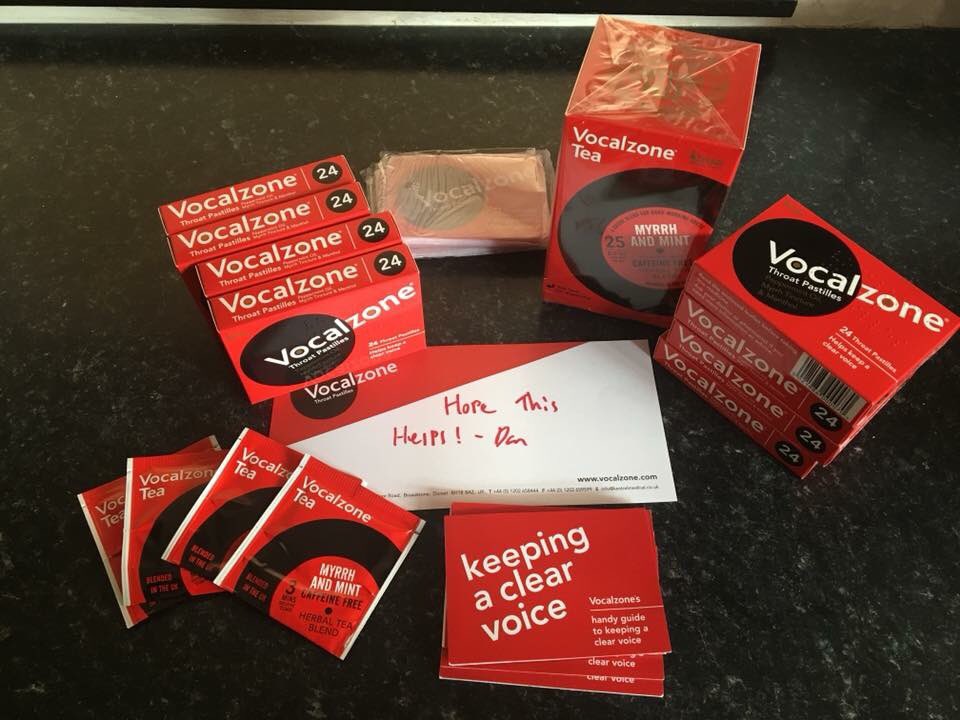Thanks <a href="/VocalzoneHQ/">Vocalzone</a>  for hooking Archie up with this monster care package! 

A must have for all singers!