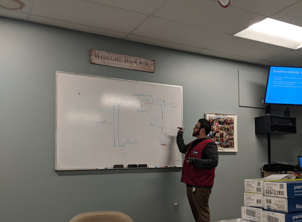 Fishon2612's tweet photo. Safety makes you part of the family! #2731 #safetymtg #teaching #rackinspection #staysafe @DonnaMarron @Legler1363 @feil_james https://t.co/aheIFWbwIg