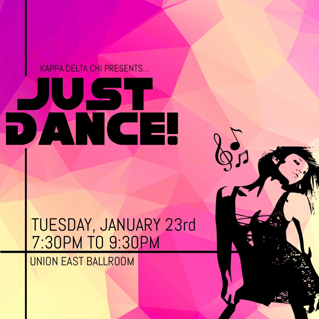kdchiutah's tweet photo. Reminder that we have our Just Dance Social Tonight! 💃🏽🐧 #Rushspring2018 #KDchi #UofU https://t.co/igtKrEhblK