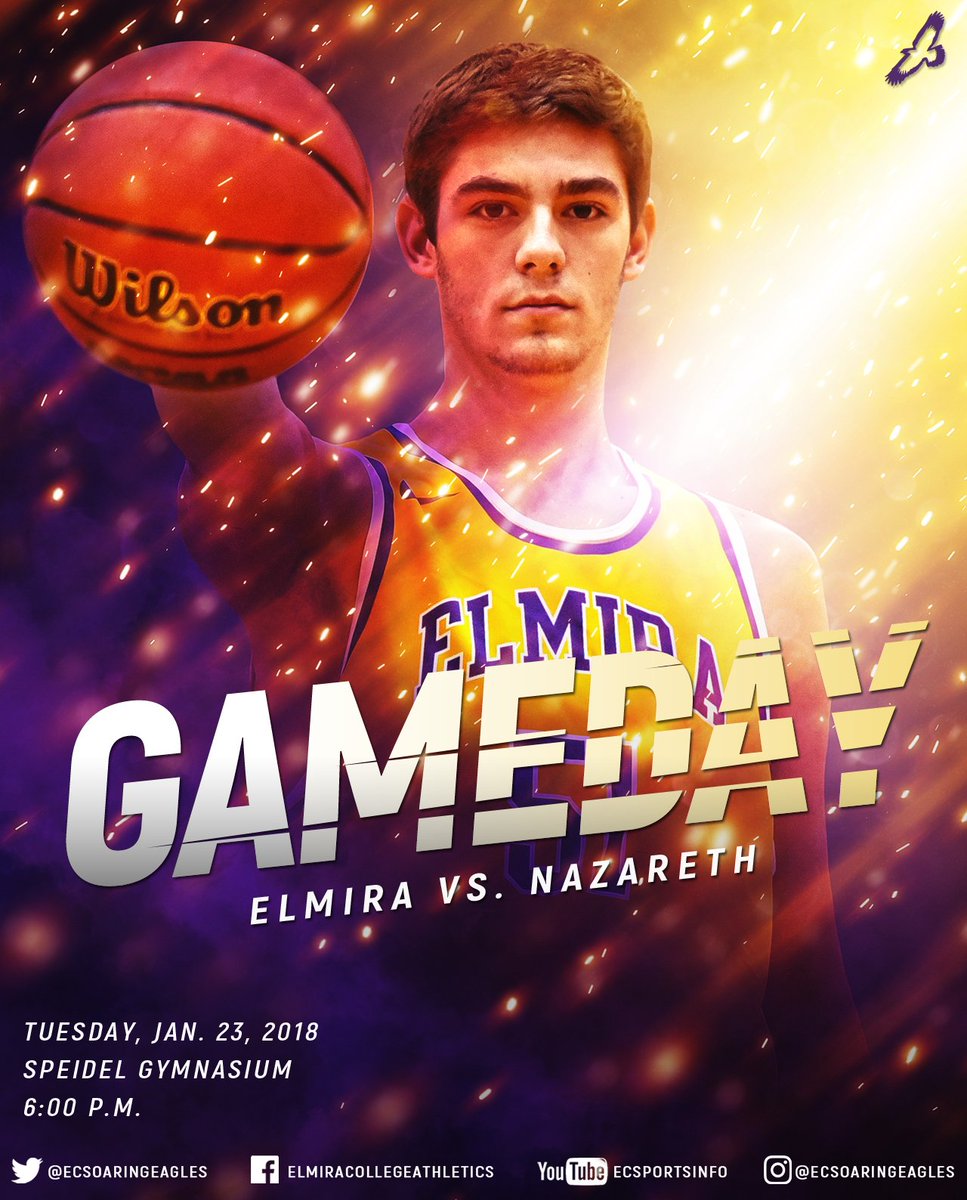ECSoaringEagles's tweet photo. It’s GAME DAY for @Elmira_M_BBall!
🆚 Nazareth 
📍 Speidel Gymnasium | Elmira, N.Y.
🕑 6 p.m. 
#ElmiraProud #SOAR #GoEC #gameday #E8mbb #E8 #d3hoops https://t.co/wvTLLcaOfY