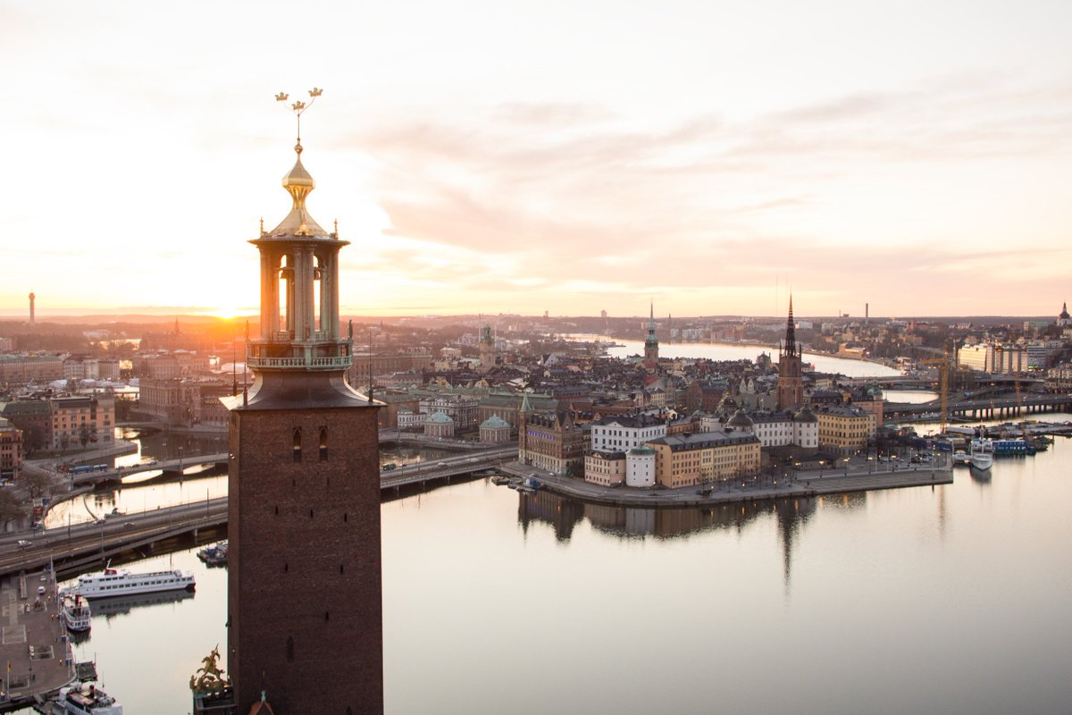 A beautiful view of Riddarholmen and the tower of the City Hall in Stockholm. Photo: Björn Olin/Folio/imagebank.sweden.se