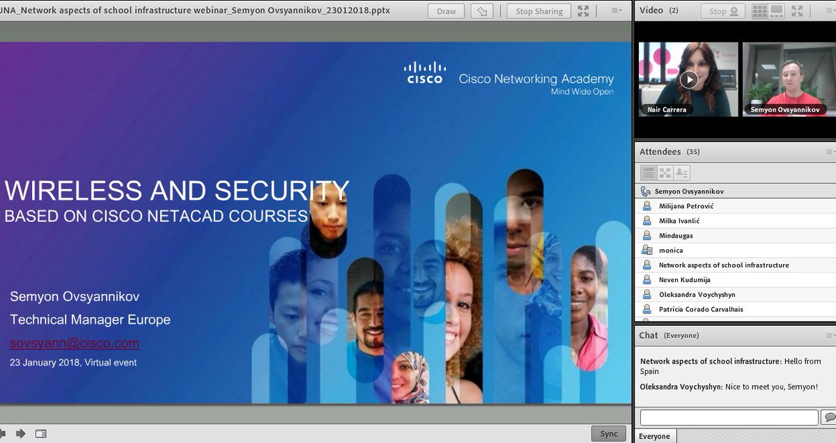 Na_carrera's tweet photo. Join our #ICTadminMOOC and hear from Semyon Ovsyannikov Technical Manager of @CiscoNetAcad about access points, channel managements, authentication,encryption and many more aspects of #network #School infrastructure  https://t.co/JZLMI2tWnA  @eu_schoolnet https://t.co/V1OHPrFhQC