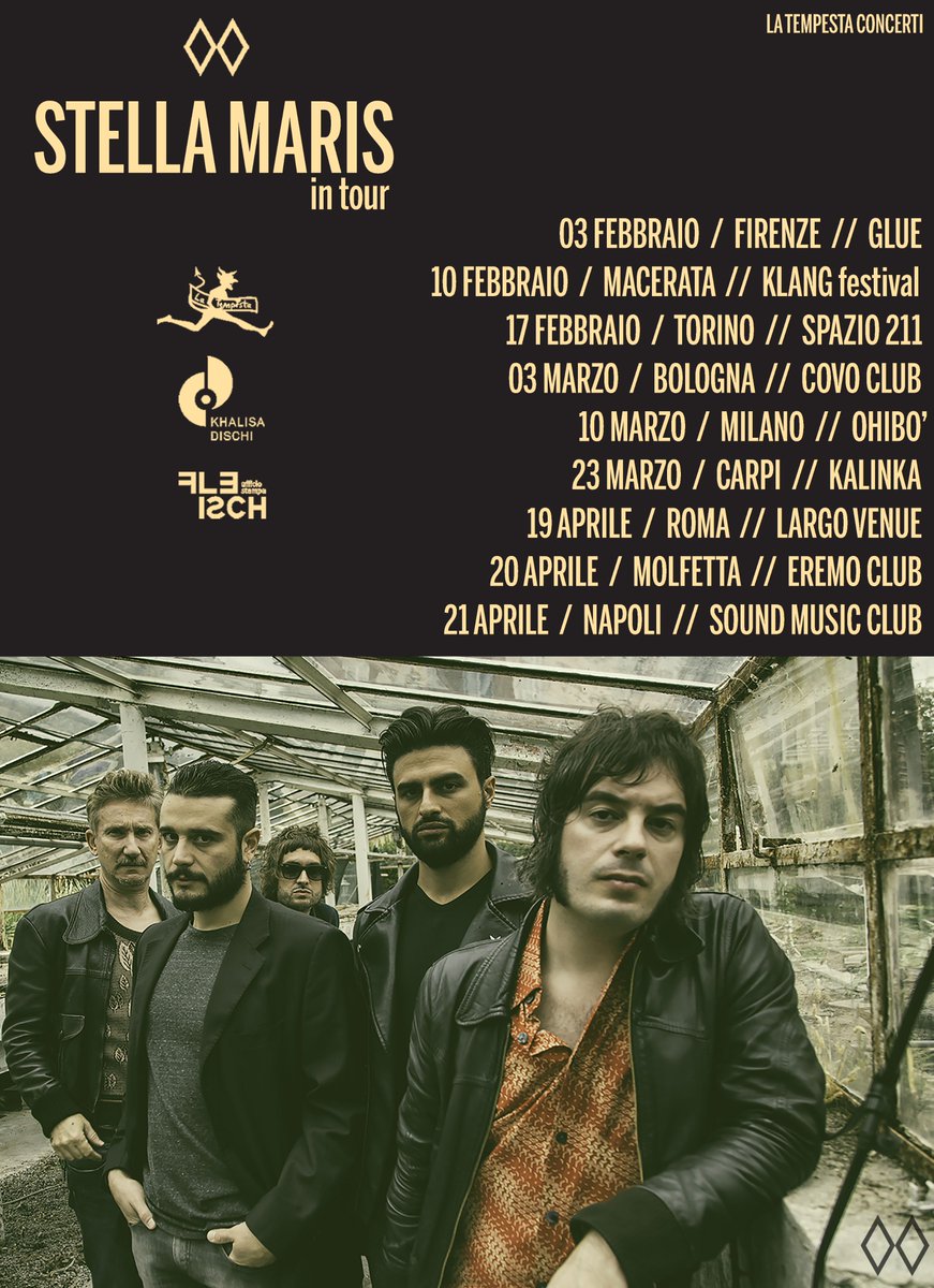 StellaMarMusic's tweet photo. Stella Maris in tour dal 3 Febbraio!
@tempestadischi @Khalisadischi1 https://t.co/9dZk9Az5NZ