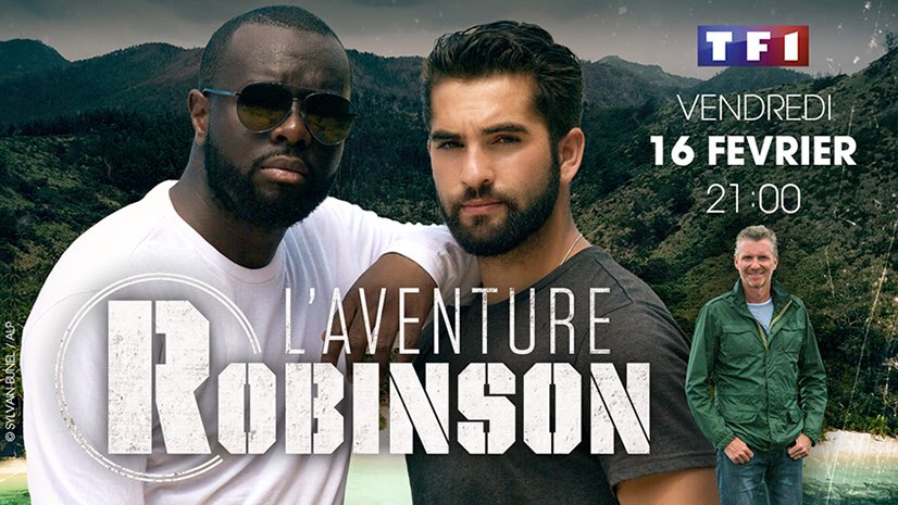 tf1plus's tweet photo. ✨ ÉVÉNEMENT ✨✨
Découvrez #AventureRobinson présentée par @DenisBrogniart avec @GIRACKENDJI et @MaitreGims le vendredi 16/02 à 21:00 sur @TF1 https://t.co/o6VMEvvuLj