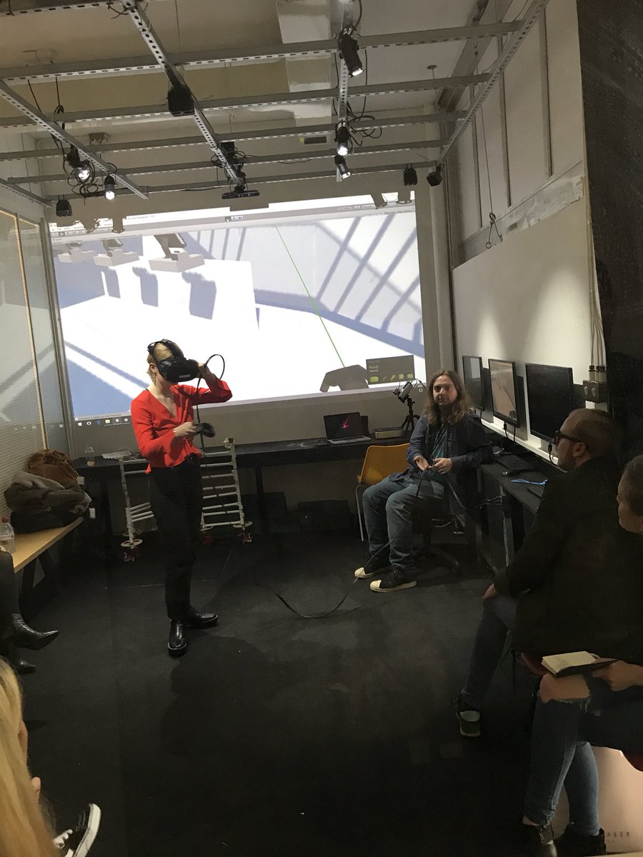 FMMuca's tweet image. FMM year 2 VM students collaborate with @cantarch to explore their store designs #virtualreality #scanner
