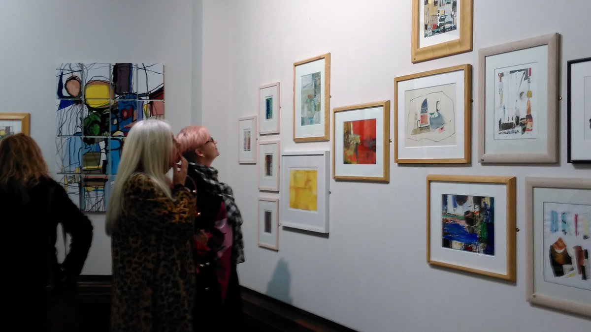 StockportWMAG's tweet photo. Harry Ousey Exhibition preview on Saturday - well done to Sue Astles and Simon from  @elephantstones6 for putting together a great show for our gallery! Over 100 paintings on show! #Forgottenartist #BritishArt Scene https://t.co/uH5J5PYhoV
