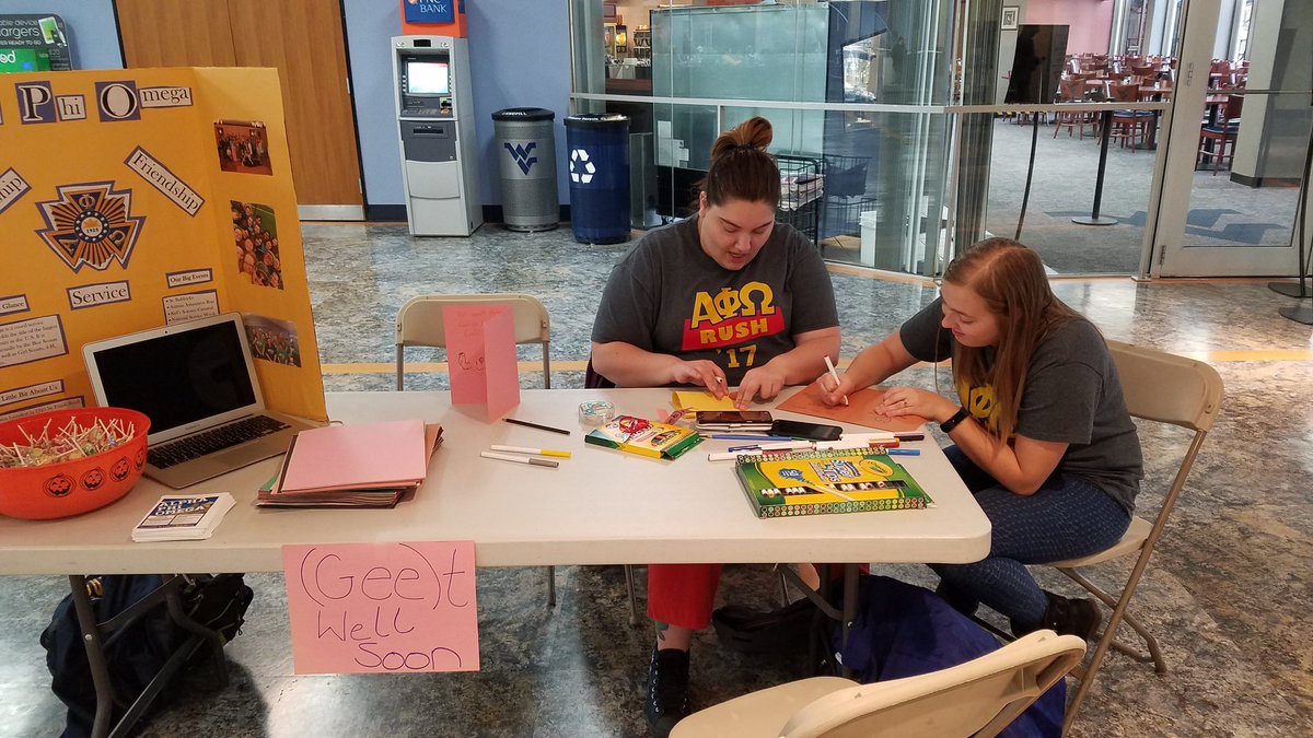 We'll be here making cards for Gee until 3! #Recruiting #APO #GeetWellSoon