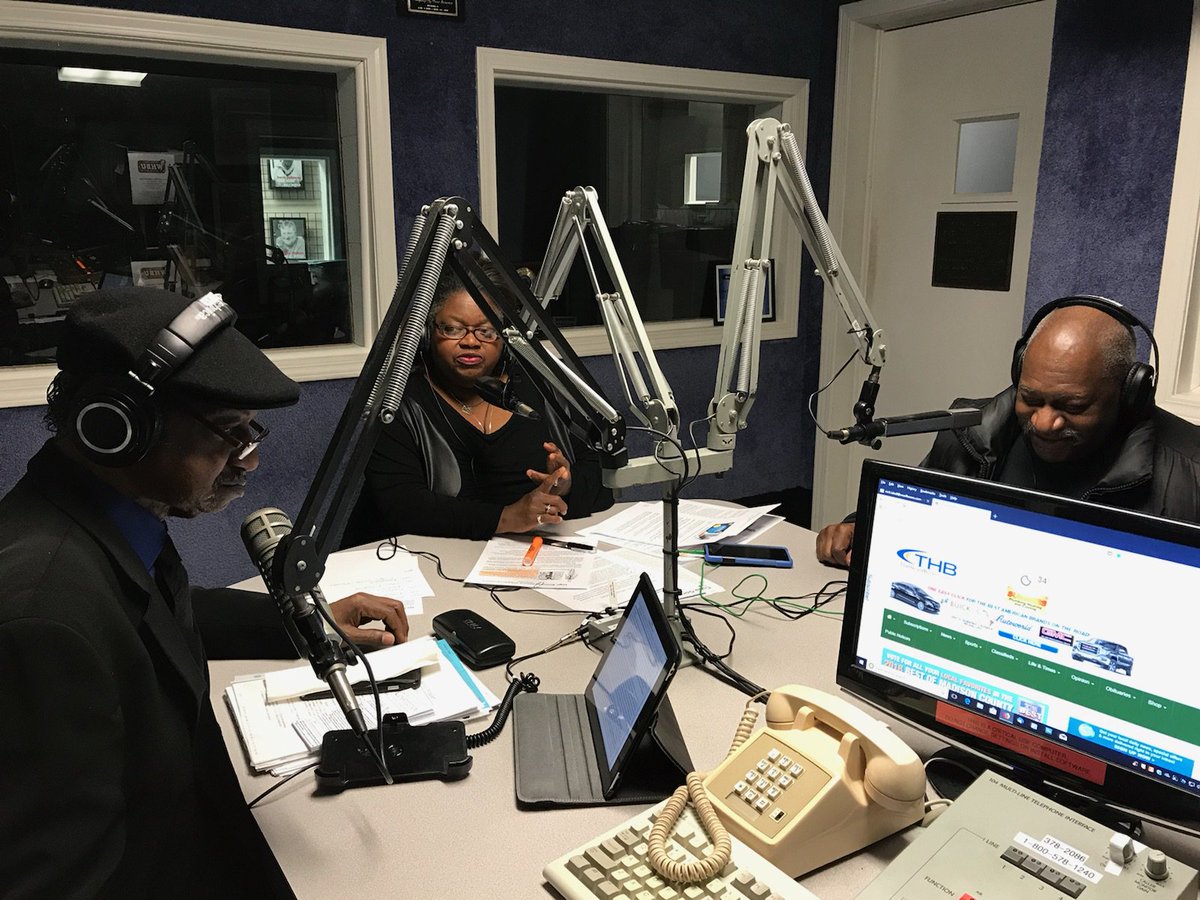 NaacpIndiana's tweet photo. President Barbara Bolling-Williams, Anderson, IN president James Burgess, and Terrance Williams on WHBU "Woof Boom Radio in Daleville, Indiana talking about the launch of a new health initiative sponsored by the Indiana State Conference - Dialysis - The Choice is Yours. https://t.co/TuegWxolSL