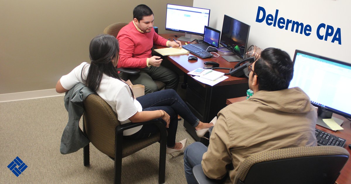 CpaDelerme's tweet photo. The accounting department here at Delerme CPA, hard at work. #TaxReform #TaxHero #taxes https://t.co/DL5YVsLUOd