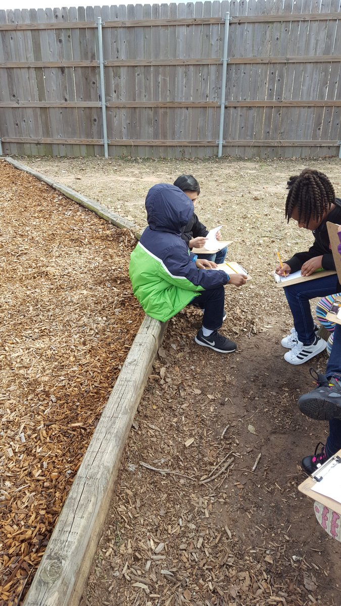 MrsG42010394's tweet photo. 1st graders getting some inspiration from nature to complete a 5 senses poem.  #drive4purpose  @HumbleISD_HE https://t.co/Yx7ydr50N5