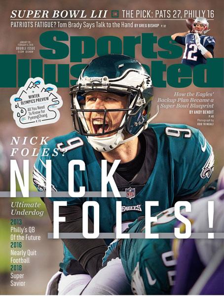 "Ultimate Underdog" #Eagles QB Nick Foles on cover of Sports Illustrated #SuperBowl issue 6abc.cm/2G7GQ5z