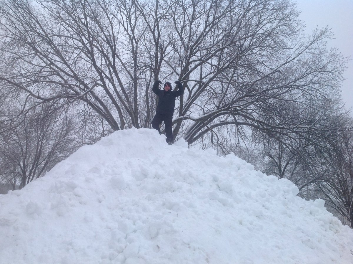Ready for a fun day of school - lots of snow for recess!