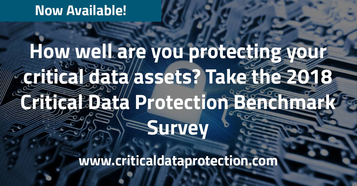 InteliSecure's tweet photo. Participation for @InteliSecure #2018 Critical Data Protection Benchmark Survey is now open! https://t.co/vkiWQQSYDf https://t.co/8CqGGk4yV8