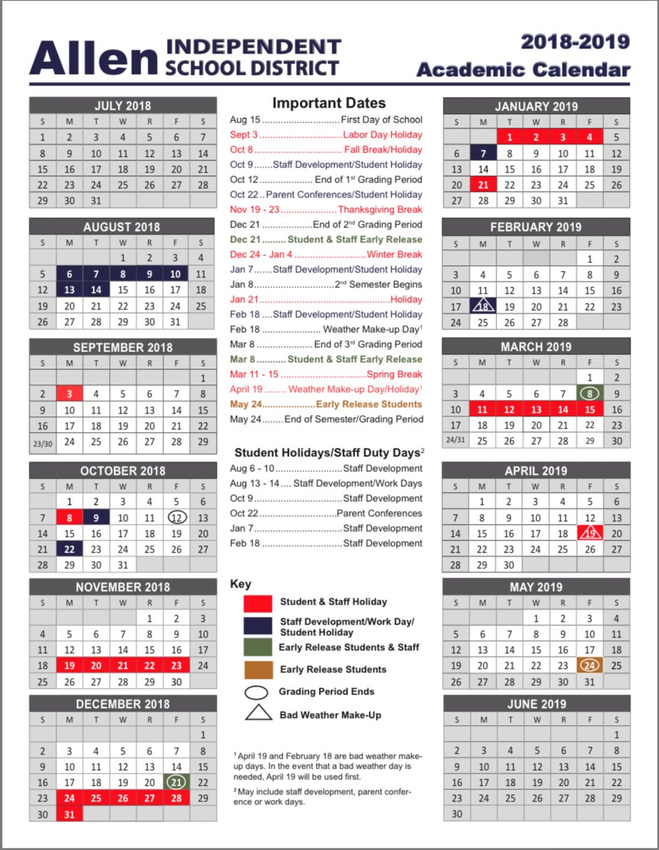 Allen Isd 24 25 Calendar - Estel Janella