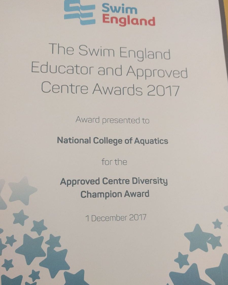 We are very proud to annouce we won an award at the <a href="/Swim_England/">Swim England</a> Training Awards last month.

#swimming #teacher #asa #swimengland #london #qualification #work #career #job #openwater #competative #abudhabi #training #workforce #development #sta #rlss #baby #child #adult