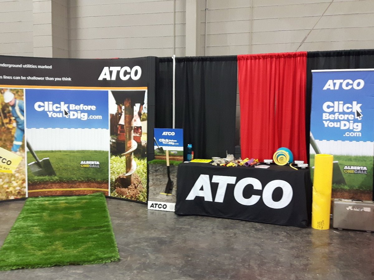 DamageWoloski's tweet photo. .@ATCOGas set-up ready to teach young minds @CityofCamrose #safedigging #cosafety #Bullcongress #ATCO https://t.co/4pjzL5mUwn