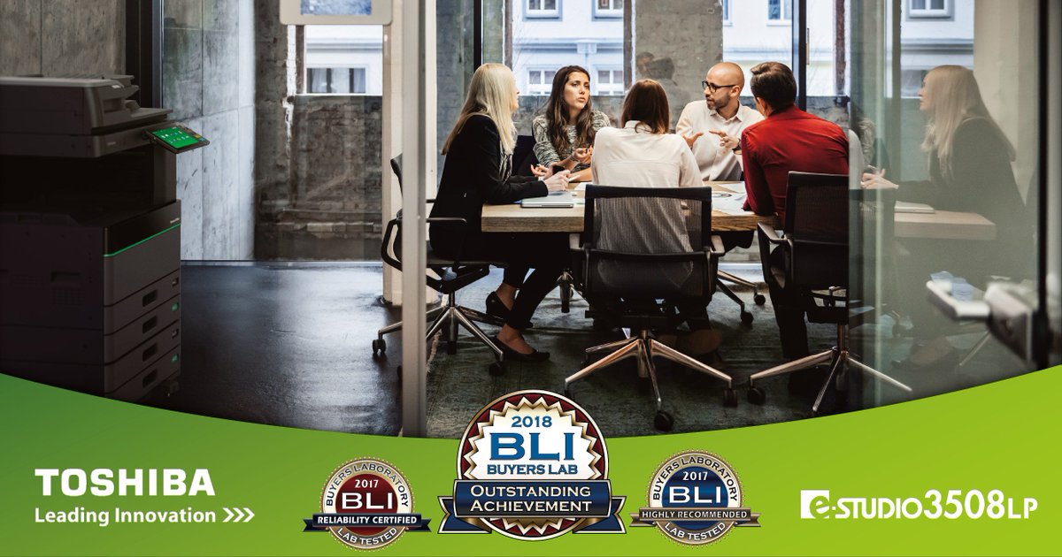 ToshibaTEC_UK's tweet photo. We're delighted that @BuyersLab has awarded our e-STUDIO3508LP hybrid MFP an 'Outstanding Achievement' award for Innovation. The body has previously certified the reliability of the hybrid MFP and Highly Recommended the device.

Read more: https://t.co/qtdMwkbhaL https://t.co/xBKIO2uwSx