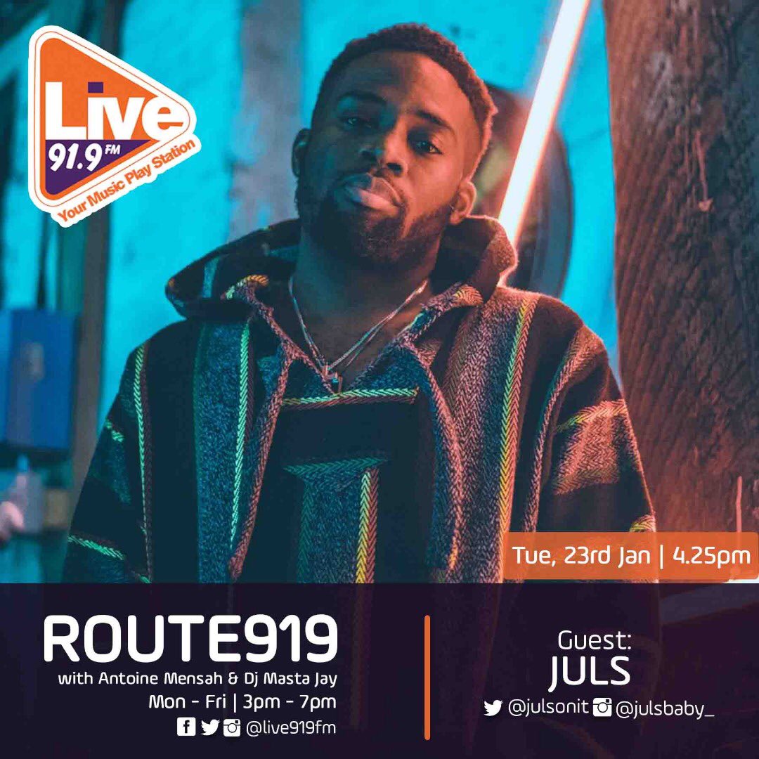 JulsOnIt's tweet photo. With the @live919fm family in a bit on my bro @antoine_mensah show! https://t.co/vVCcUeZJ4p