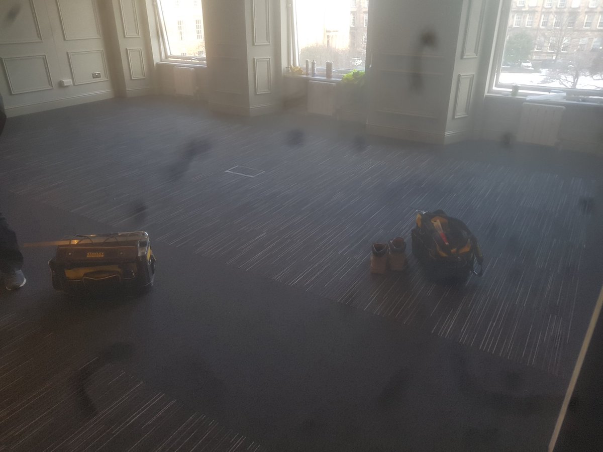 rubyflooringltd's tweet image. Carpet tile job in @Glasgow city centre 👍
